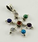 Pendant Silver 7 Chakra Stone