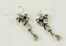 Earring Silver Moonstone Tear