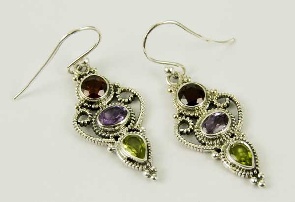 Earring Silver Mixed Drop