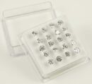 Earring Stud Clear 20 Studs Per Box 6mm