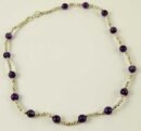 Necklace Silver Amethyst Beads