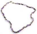 Necklace Silver Amethyst Beads