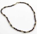 Necklace Silver Garnet Circle Beads