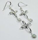 Pendant And Earring Set With Fancy Cross Moonstone