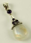 Silver Pendant Oval Stone