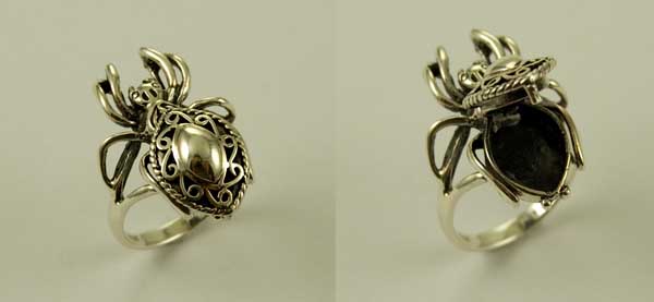 Ring Silver Poison Spider