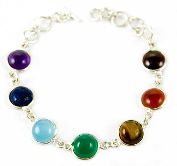 Silver Bracelet Chakra L7.5cm