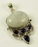 Silver Pendant Oval Stone