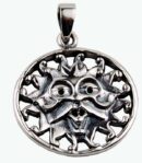 Pendant Silver Green Man