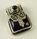 Silver Pendant Square Stone