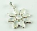 Pendant Silver Flower Moonstone