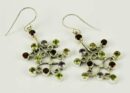Earring Mixed Stones Tree Style 35mm