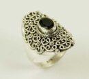 Ring Silver Onyx Cut Stone