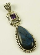Silver Pendant Tear Drop Stone