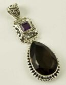 Silver Pendant Tear Drop Stone