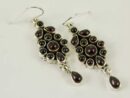 Earring Silver Garnet Stone
