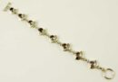 Bracelet Silver Circle Stone Amethyst