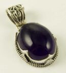 Silver Pendant Oval Stone