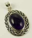 Silver Pendant Oval Stone