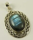 Silver Pendant Oval Stone