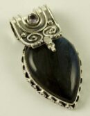 Silver Pendant Tear Drop Stone