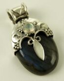 Silver Pendant Oval Stone