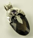 Silver Pendant Silver Cut Stone