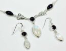 Necklace And Earring Set Celtic Drop Stones Amethyst