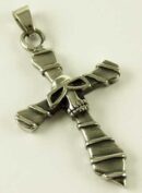 Pendant Skull Eyes On Cross