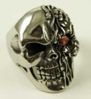 Ring Skull Red Eye Twisted