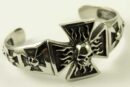 Bangle Skulls On Iron Cross