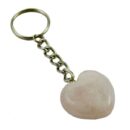 Keyring Heart Rose Quartz