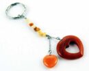 Keyring Heart Red Aventurine