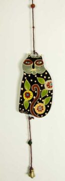 Cat Black Hanging Wooden