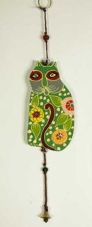 Cat Green Hanging Wooden