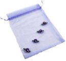 Pouch Mesh Lilac With Flowers 2pcs