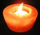 T-Light Holder Rock Salt Vase Shape