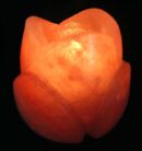 T-Light Holder Rock Salt Rose Shape