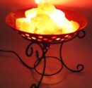 Salt Stones Iron Stand Lamp
