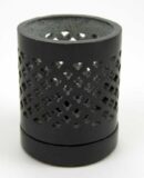 Tea Light Holder Soapstone Black
