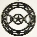 Wall Plaque Black Pagan Moon