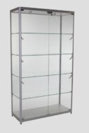Glass Cabinet 1200X400X1980mm 4 Shelves Halogen Bulb Lighting Code 99768