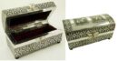 Box Jewellery Metal Maroon 6X3 Inch