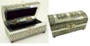 Box Jewellery Metal Purple 6X3 Inch