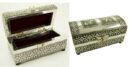 Box Jewellery Metal Rose Red