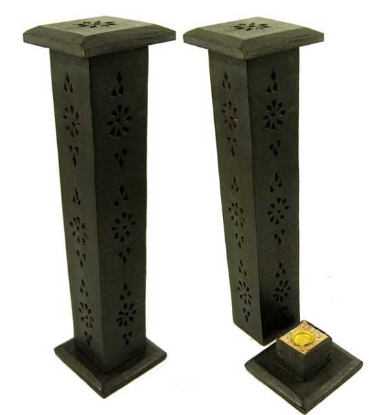 Incense Holder Tower Black