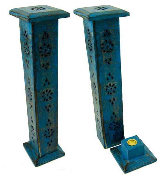 Incense Holder Tower Blue