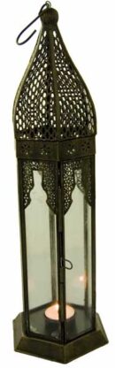Lantern Metal Antique Clear