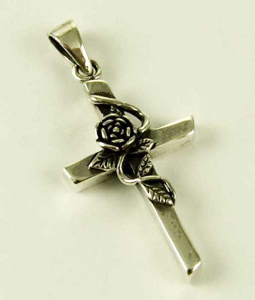 Silver Pendant Cross L4cm