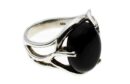 Silver Ring Oval Onyx